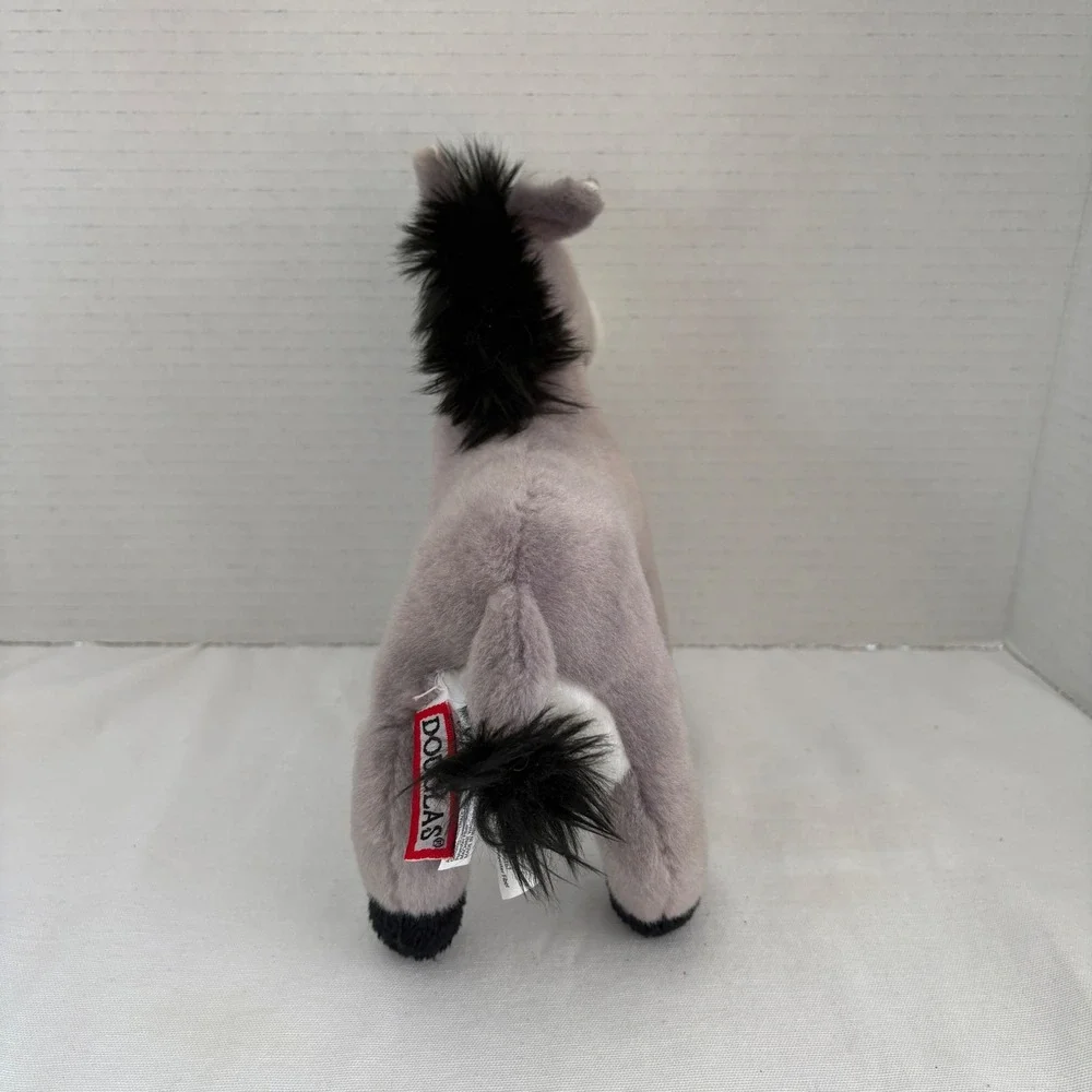 Douglas Cuddle‎ Toys Grey Donkey Plush Standing Stuffed Animal 4059 Grey 9 inch